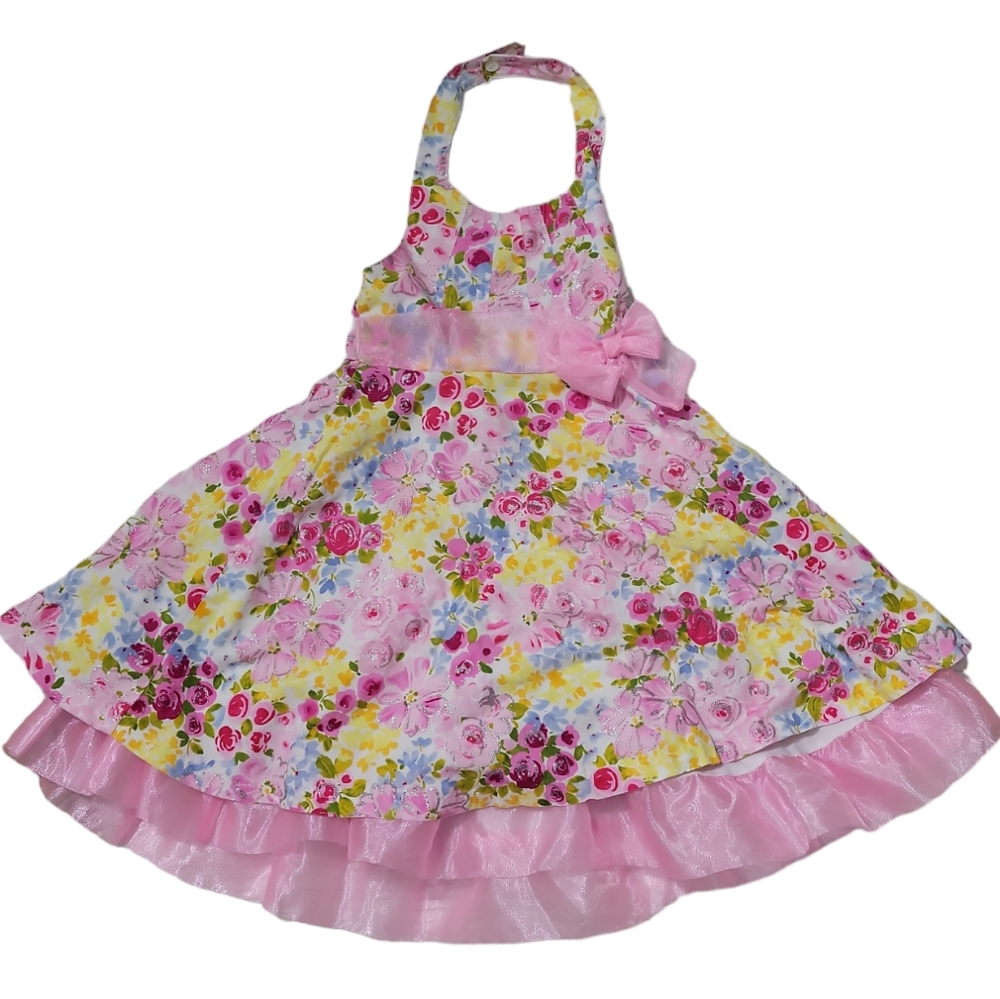 Jessica Ann Floral Girls Party Dress,  4T